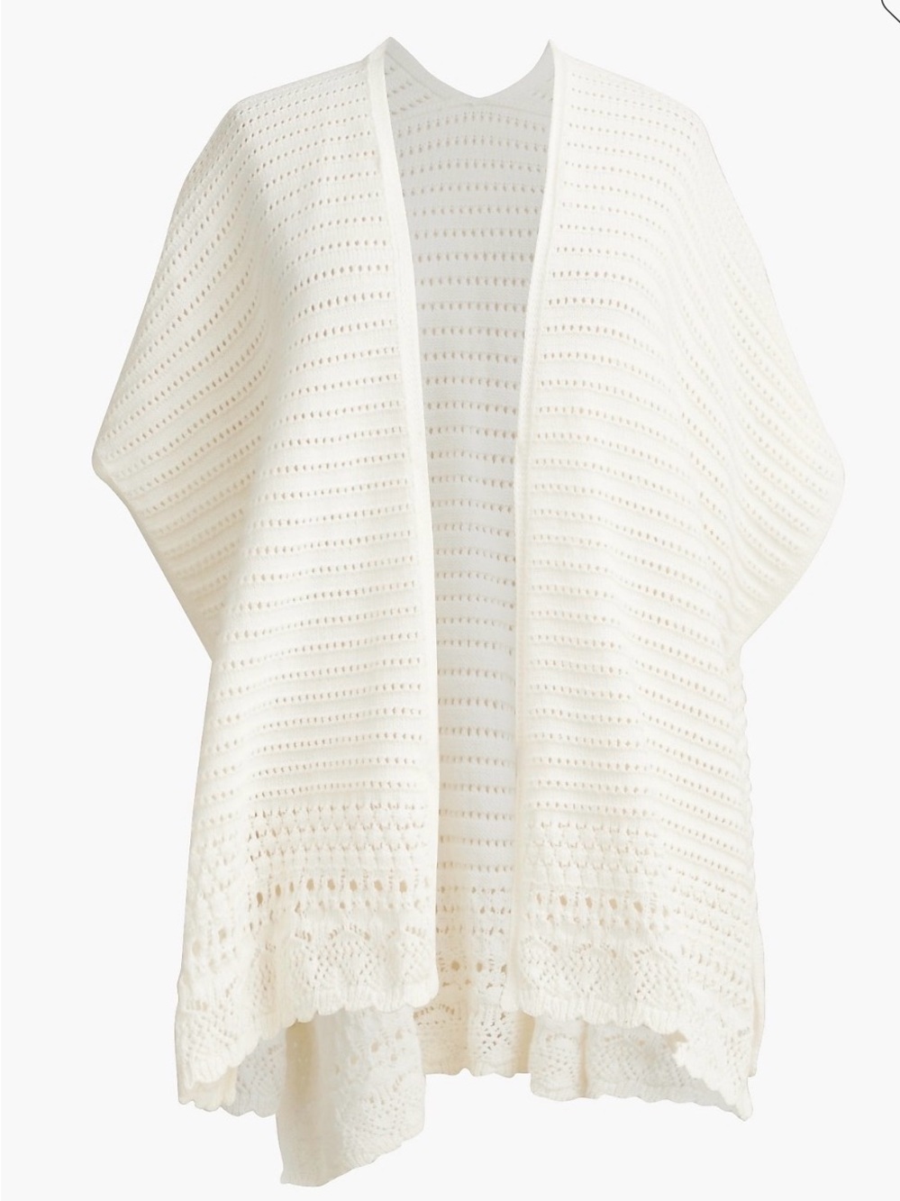 J. Crew Pointelle open front wrap - Picture 3 of 5